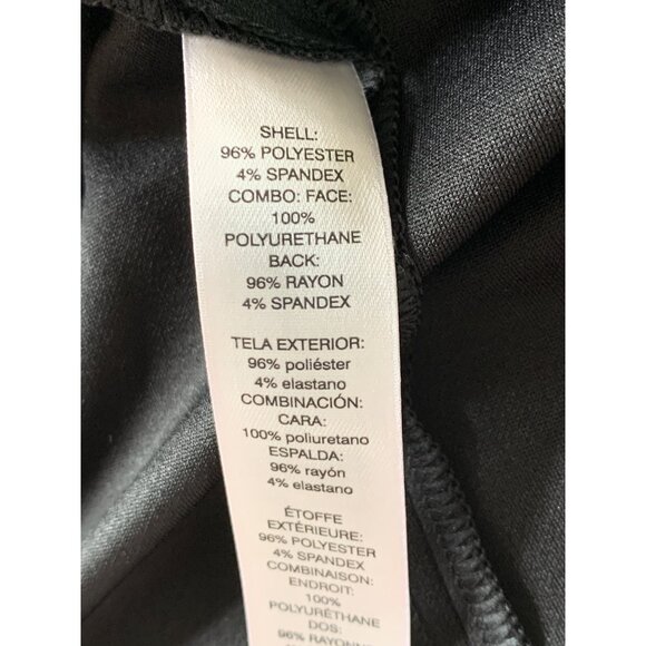 WHBM Black LS Drape Front Jacket Size 2 NWT REE10683 Lightweight Mixed Media - Picture 9 of 10